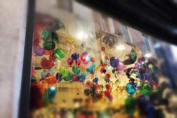 venetian glass balloons. multicolor decoration