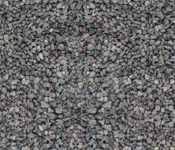 seamless texture of gray stone. Scree background. Crushed grey stone