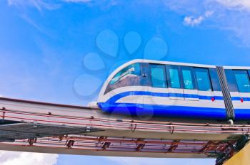 Futuristic monorail train, Moscow, Russia, East Europe