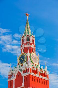 Spasskaya tower of Moscow Kremlin, Russia, Europe