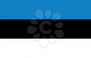 Estonian flag in correct proportions and colors