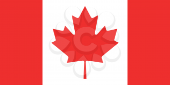 Flag of Canada in correct proportions and colors