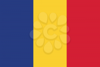 Flag of Chad in correct proportions and colors
