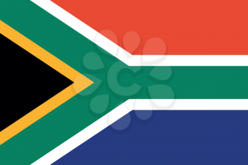 Flag of South Africa in correct proportions and colors