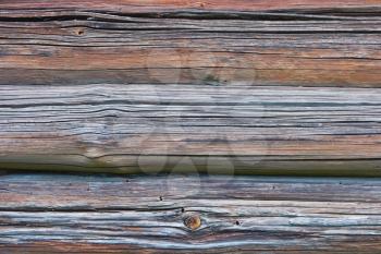 Wooden wall of old boards for background or texture