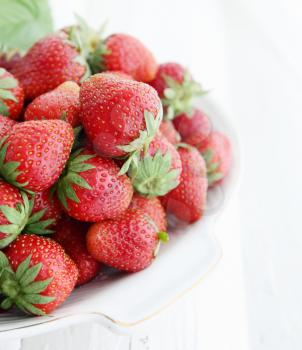 Ripe juicy berries strawberries in a bowl