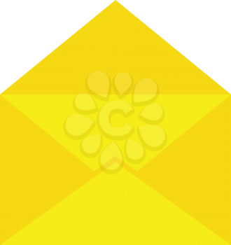 Vector open yellow envelope.