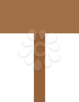 Vector blank brown road sign.