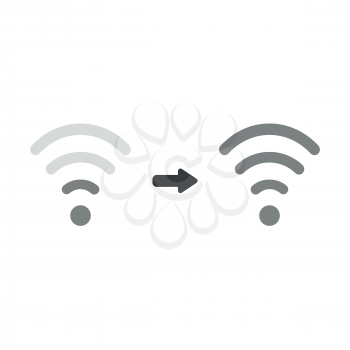 Vector illustration icon concept of low and high wifi wireless signals.