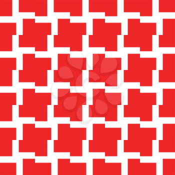 Vector seamless pattern texture background with geometric shapes, colored in red and white colors.