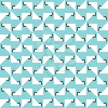 Vector seamless pattern texture background with geometric shapes, colored in blue, white and black colors.