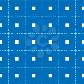 Vector seamless pattern texture background with geometric shapes, colored in blue and white colors.