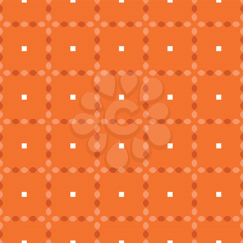 Vector seamless pattern texture background with geometric shapes, colored in orange, brown and white colors.