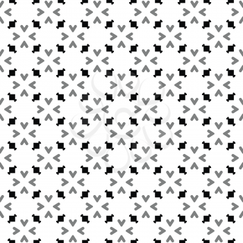 Vector seamless pattern texture background with geometric shapes, colored in white, grey and black colors.