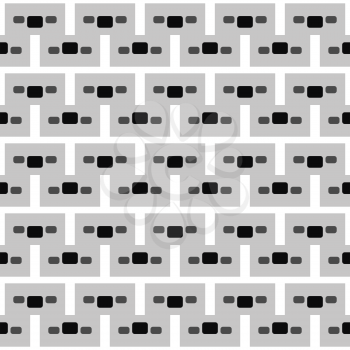 Vector seamless pattern texture background with geometric shapes, colored in white, grey and black colors.