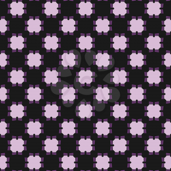 Vector seamless pattern texture background with geometric shapes, colored in black and violet purple colors.