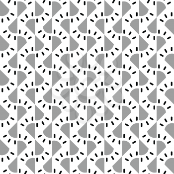 Vector seamless pattern texture background with geometric shapes in grey, black and white colors.