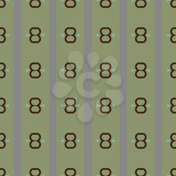 Vector seamless pattern texture background with geometric shapes, colored in green, grey, brown and blue colors.