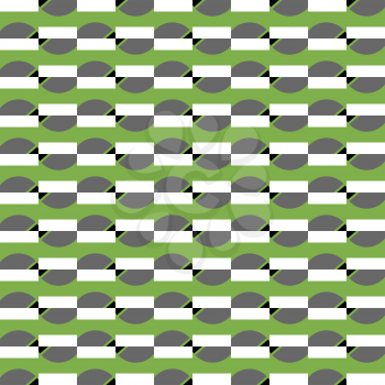 Vector seamless pattern texture background with geometric shapes, colored in green, grey, black and white colors.