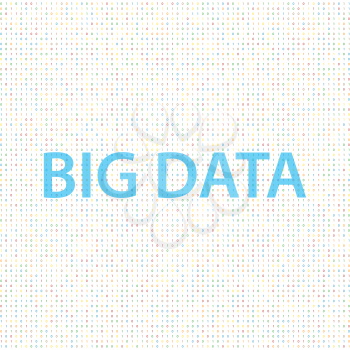 Big data on a digital background. Vector illustration .