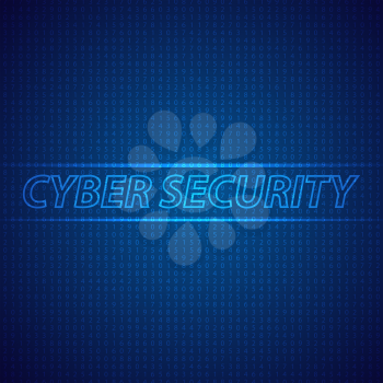 Network cybersecurity on a digital background. Vector illustration .