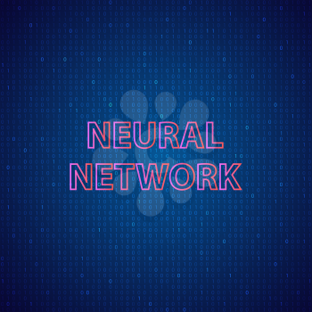 Neural networks on a digital background. Vector illustration .