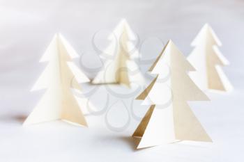 Christmas Tree Made Of Paper. Christmas Card