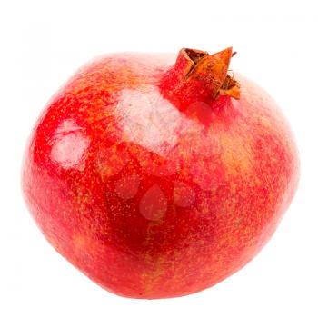 Ripe Pomegranate Fruit Isolated On White Background
