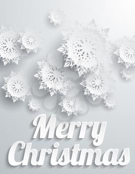 Merry Christmas Background with Snowflake