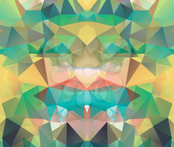 Triangle background. Pattern of crystal geometric shapes. Multicolor mosaic banner. Abstract background