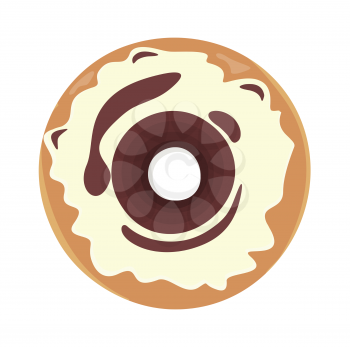 Donut logo. Sweet donuts design flat food. Doughnut, donuts coffee, donut isolated, coffee and cookies, cake bakery, dessert menu, snack pastry, tasty. Donuts shop. Donut icon. Donuts glaze