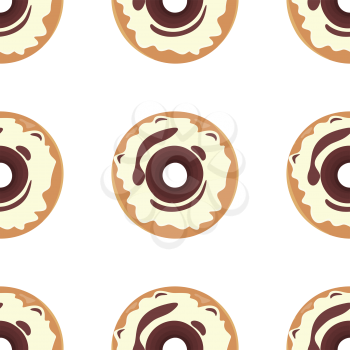 Donut seamless background texture pattern. Cute donuts with glazing. Seamless pattern. Delicious donut glazed. Donut pattern. Vector donuts pattern. Chocolate donuts. Isolated donuts seamless pattern