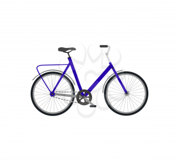 Bicycle icon design flat isolated. Bike and bycicle, cycling race sport. Mountain bicycle, travel bicycle vector illustration