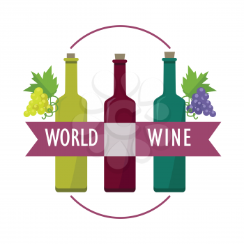 World Wines set. Collection of check elite vintage wines. For labels, tags, tallies, posters, banners. Winemaking concept. Part of series of viniculture production and preparation items. Vector