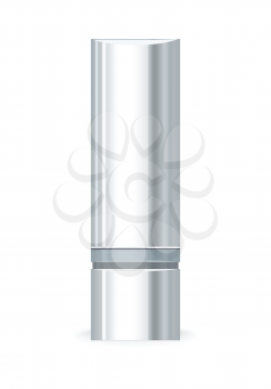 Hand cream gel bottle isolated on white. Empty cosmetic product tube. Reservoir without label. No logo or trademark on flask. Part of series of decorative cosmetics items. Vector illustration