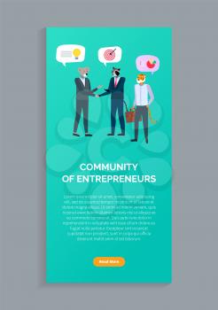 Community of entrepreneurs, hipster animals in businessman suits gather donations and discussing projects. Vector cartoon managers with head of tiger, koala and badger. Website or web page template