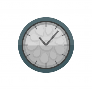 Clock with hands and lines vector, time measuring machine isolated icon. Design of watch, alarm with hours, minutes and seconds. Timer organizing item