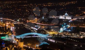 view over night Tbilisi. Georgia