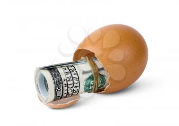 egg with money