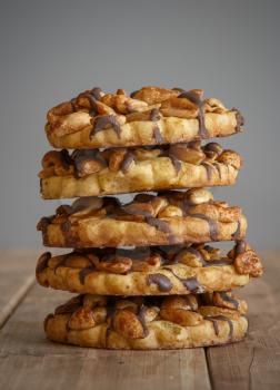  chocolate chip sweet cookies with peanuts