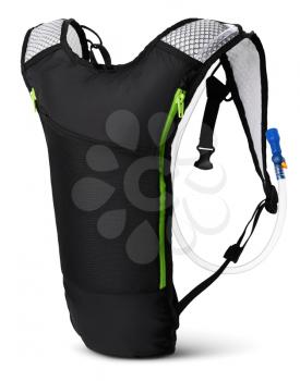  Hydration pack side view, isolated on white background