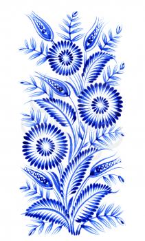 Royalty Free Clipart Image of a Decorative Floral Ornament