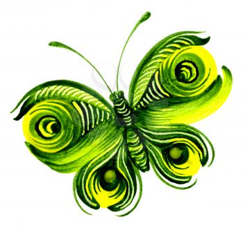 Royalty Free Clipart Image of a Decorative Butterfly