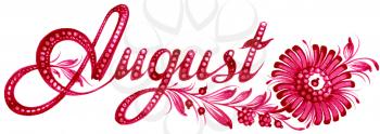 Royalty Free Clipart Image of August