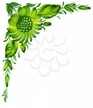 Royalty Free Clipart Image of a Decorative Floral Corner