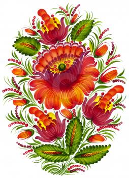 high resolution, hand drawn illustration in Ukrainian folk style