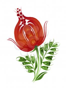 Royalty Free Clipart Image of a Flower