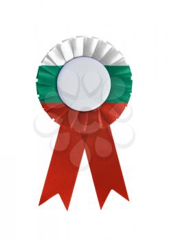 Award ribbon isolated on a white background, Bulgaria