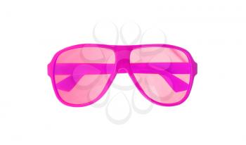 Sunglasses isolated on a white background, pink