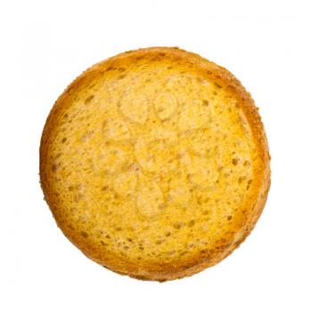 A round rusk, isolated on a white background